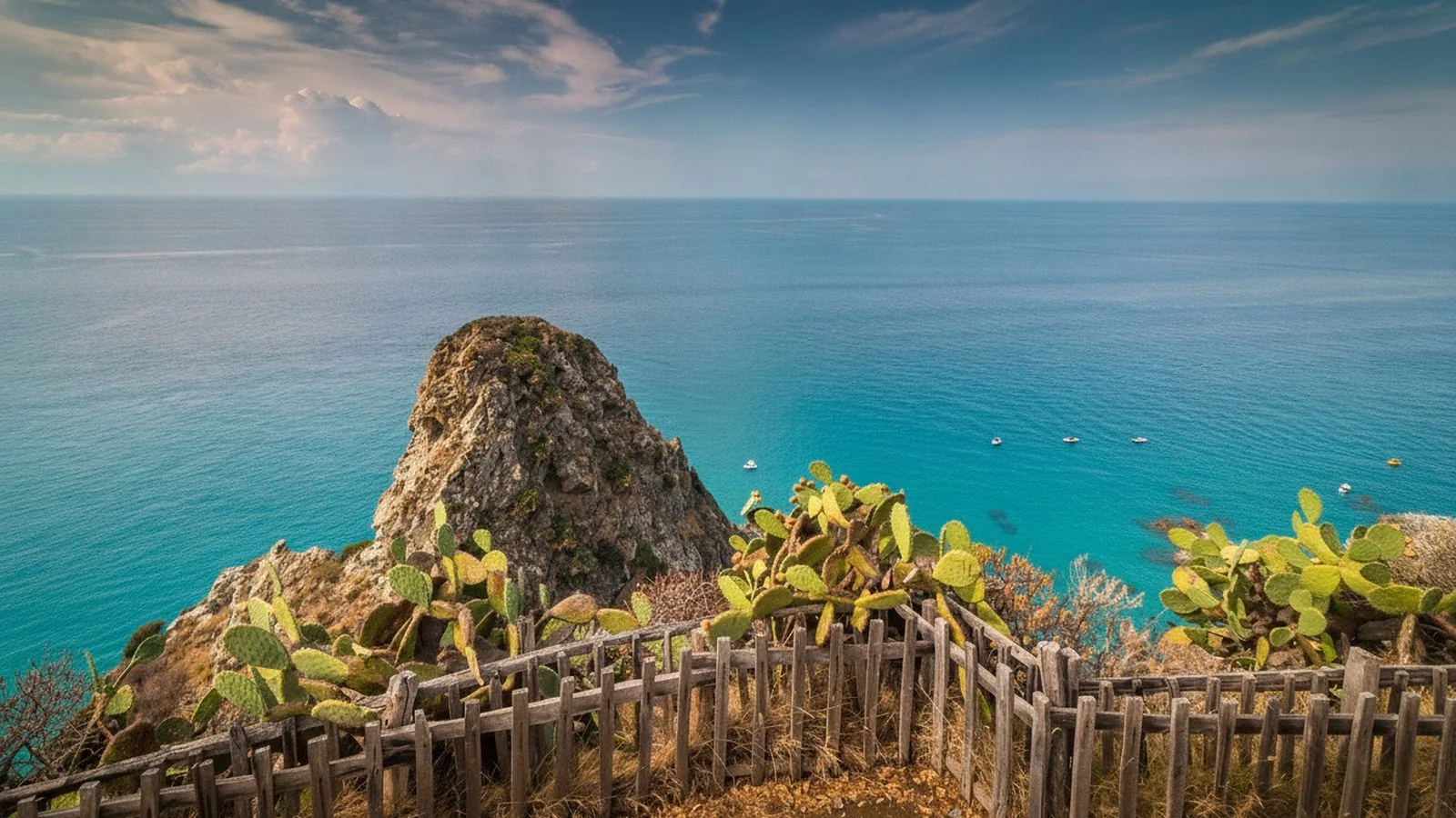 Il promontorio di Capo Vaticano con le spiagge di sabbia bianca e il mare cristallino